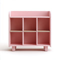 Scaffale per bambini in legno massello color rosa