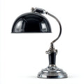 Lampada da scrivania in metallo nero con paralume regolabile